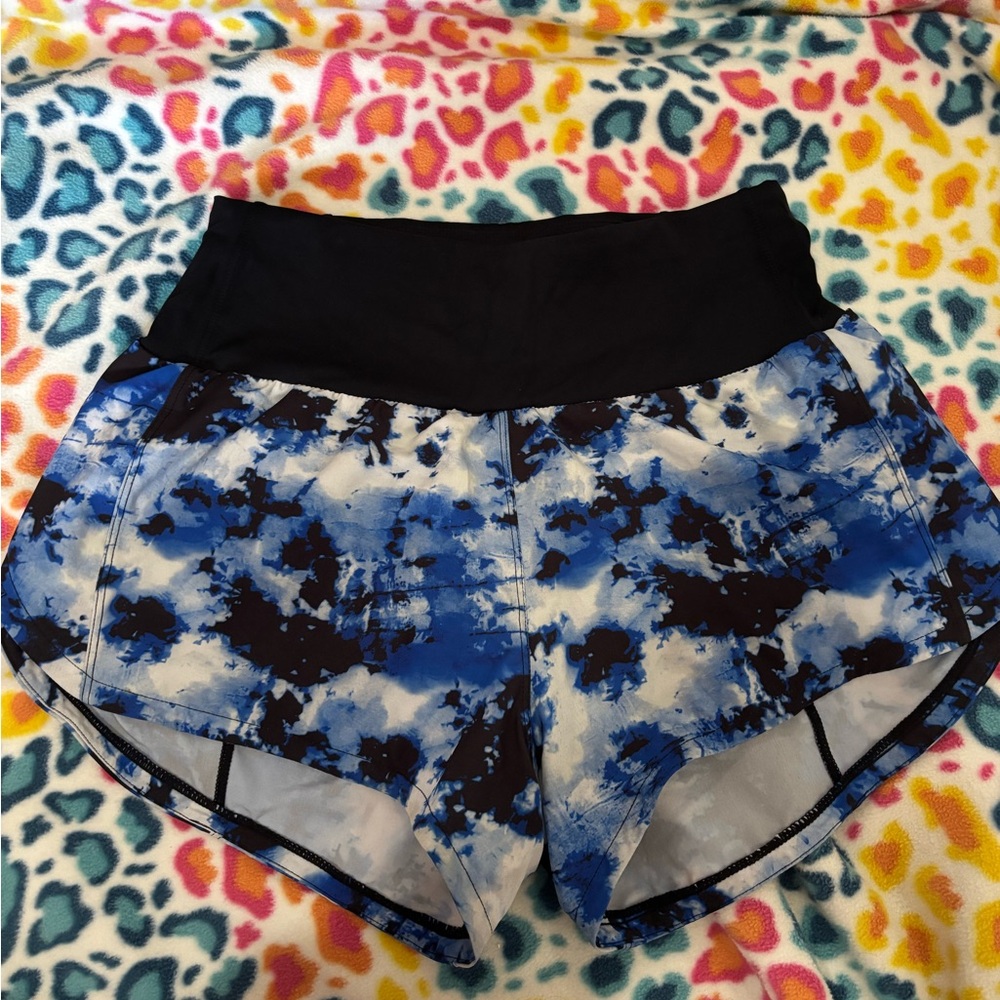 BLUE BLACK WHITE ATHLETIC SHORTS